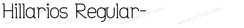 Hillarios Regular字体转换